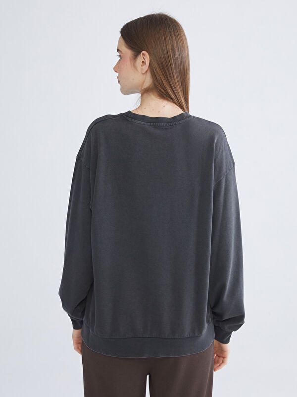 Moudda LC Waikiki - Sweatshirt en jersey sous licence Femme Anthracite - Tunisie 4