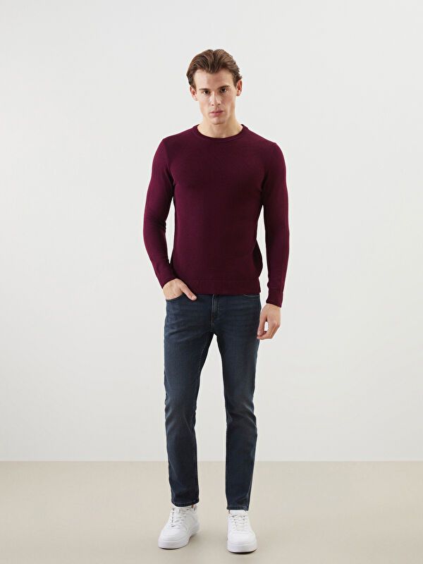 Moudda LC Waikiki - Pull en tricot Homme Bordeaux - Tunisie 2