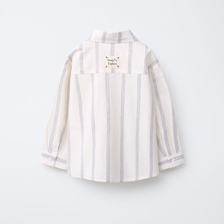 Moudda ZARA - Chemise Enfant - Rayures & Étiquette Pastel (6T) - Tunisie 2