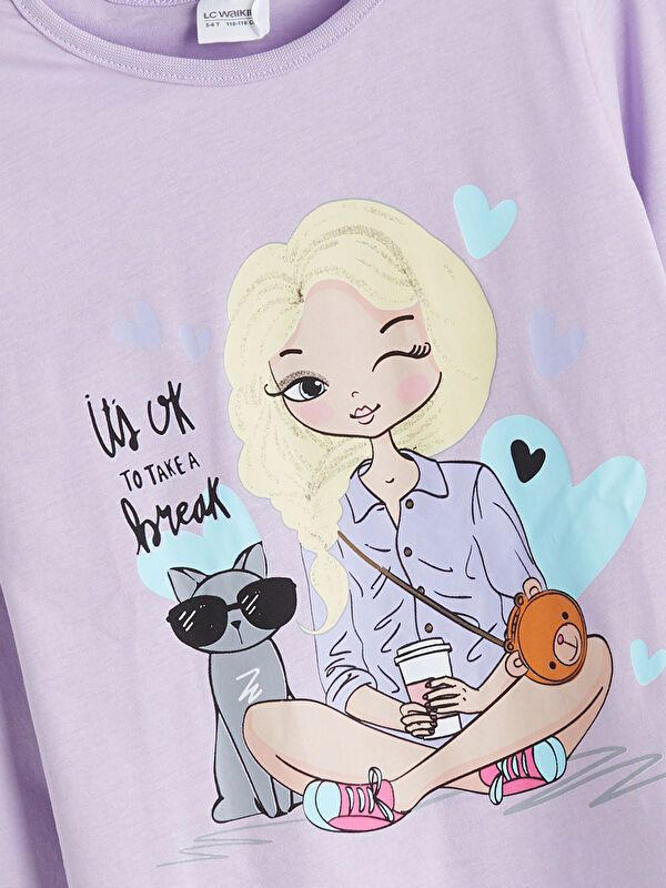 Moudda LC Waikiki - Sous-vêtement jersey pyjama manches longues milieu pour Filles - Tunisie 3