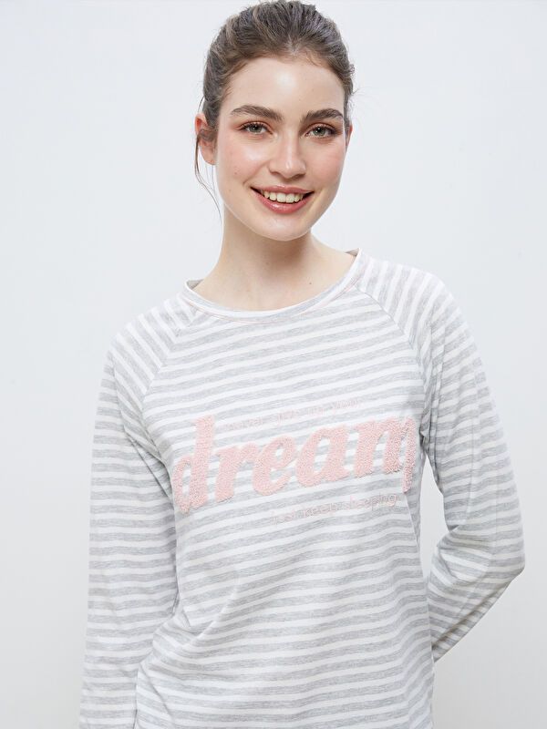 Moudda LC Waikiki - Pyjama en jersey à manches longues pour Femmes - Tunisie 1