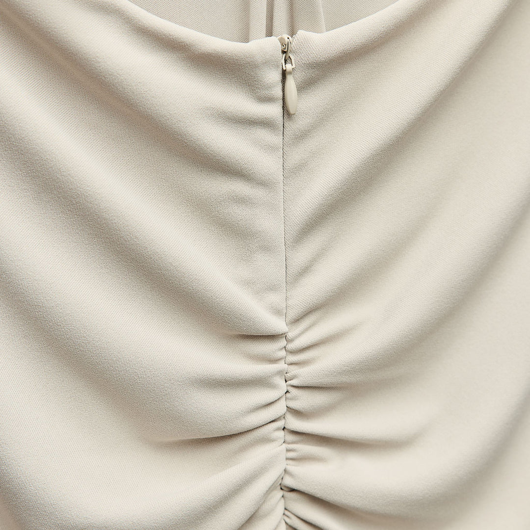 Moudda ZARA - Robe longue drapée maille col licou découpe centrale - Tunisie 5