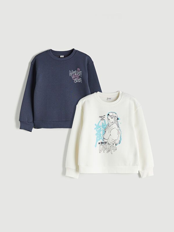 Moudda LC Waikiki - Sweatshirt en jersey Fille Ecru - Tunisie 1