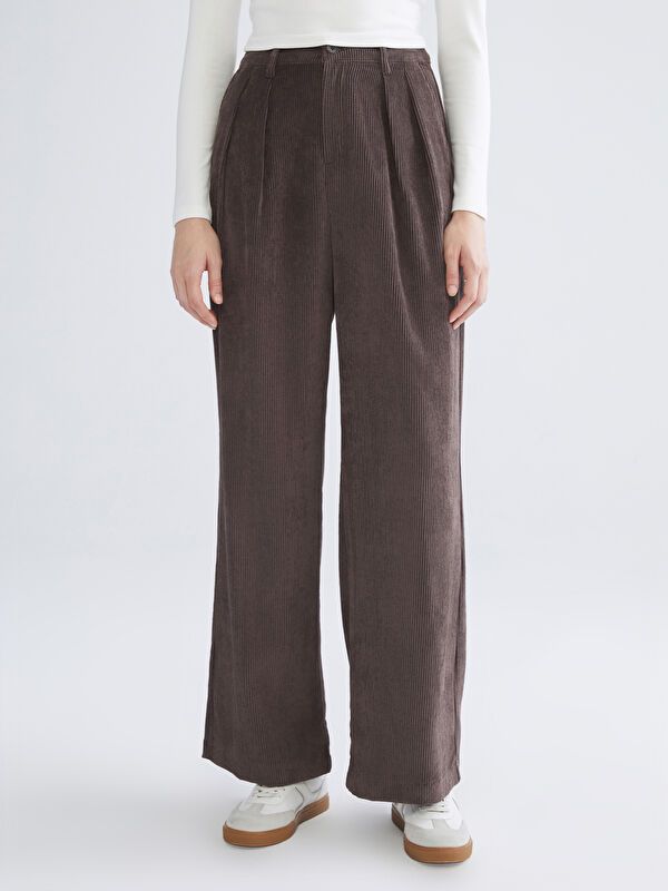 Moudda LC Waikiki - Pantalon tissé moyen Femme Brun - Tunisie 2