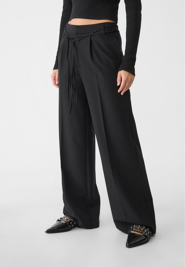 Moudda STRADIVARIUS - Pantalon Super Large avec Ceinture Nœud - Tunisie 3