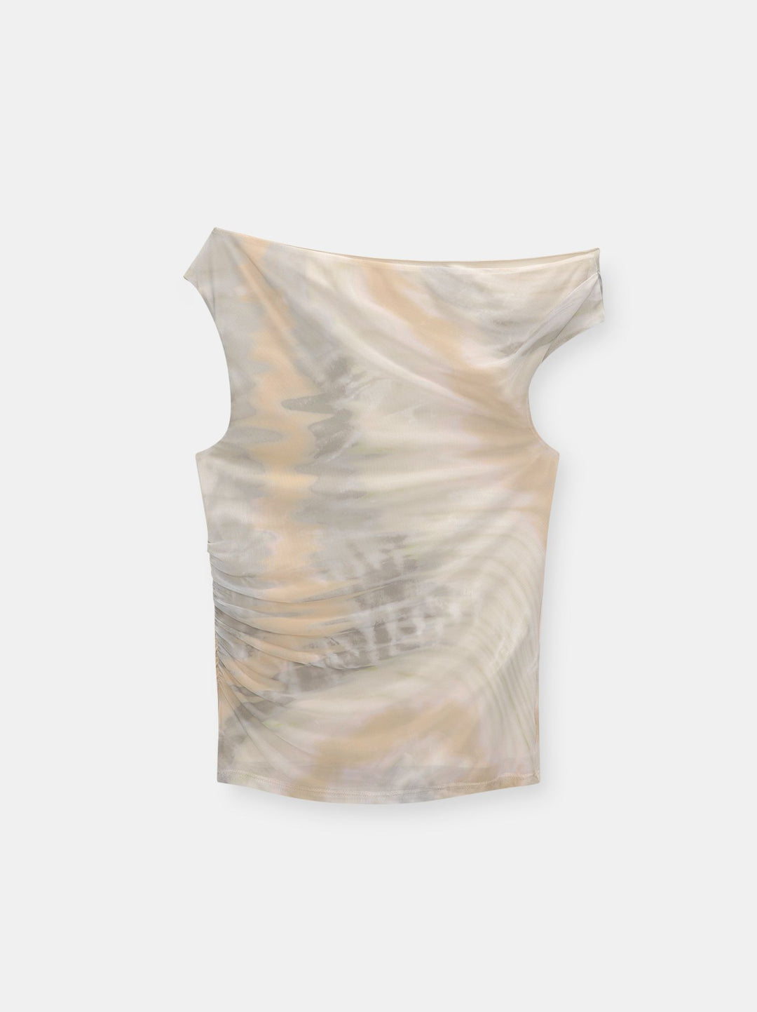 Moudda PULL & BEAR - Body Top Asymétrique Tulle Imprimé - Tunisie 1