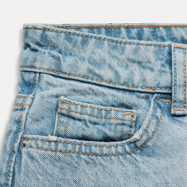 Moudda ZARA - Short Coupe Mom Délavé - Tunisie 3