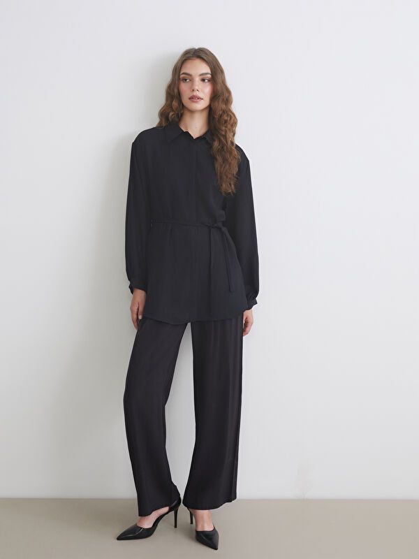 Moudda LC Waikiki - Pantalon tissé moyen Femme Noir - Tunisie 1