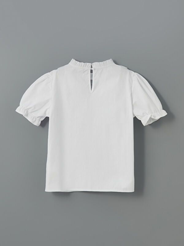 Moudda LC Waikiki - Blouse tissée manches courtes Fille Buxe blanc - Tunisie 2