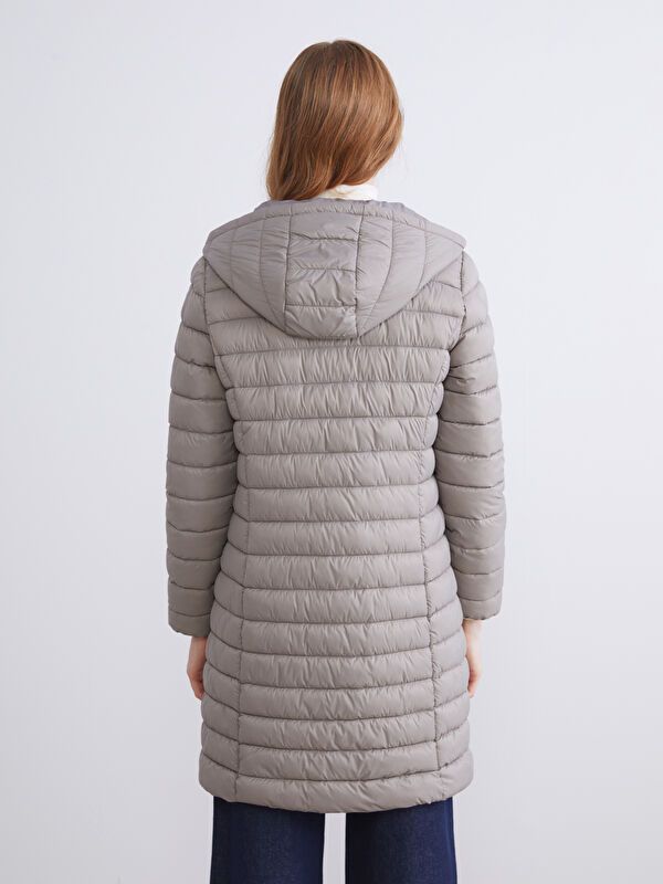 Moudda LC Waikiki - Manteau matelassé en nylon Femme Brun clair - Tunisie 5