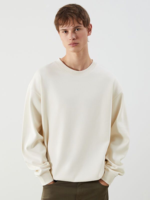 Moudda LC Waikiki - Sweatshirt en jersey Homme Beige pâle - Tunisie 1