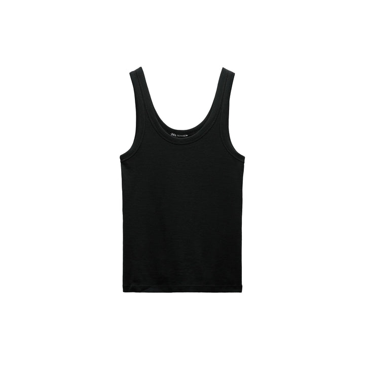 Moudda ZARA - T-shirt en Coton Mercerisé à Bretelles - Tunisie 3