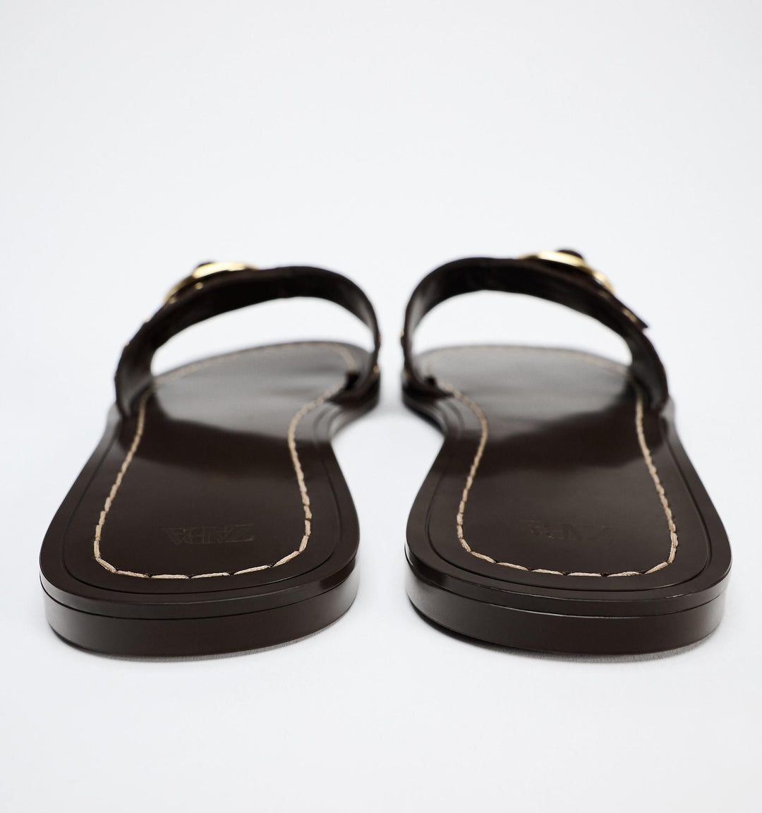 Moudda ZARA - Sandales plates cloutées daim - Tunisie 6