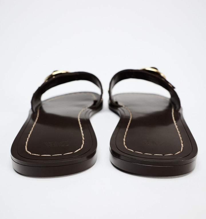 Moudda ZARA - Sandales plates cloutées daim - Tunisie 6