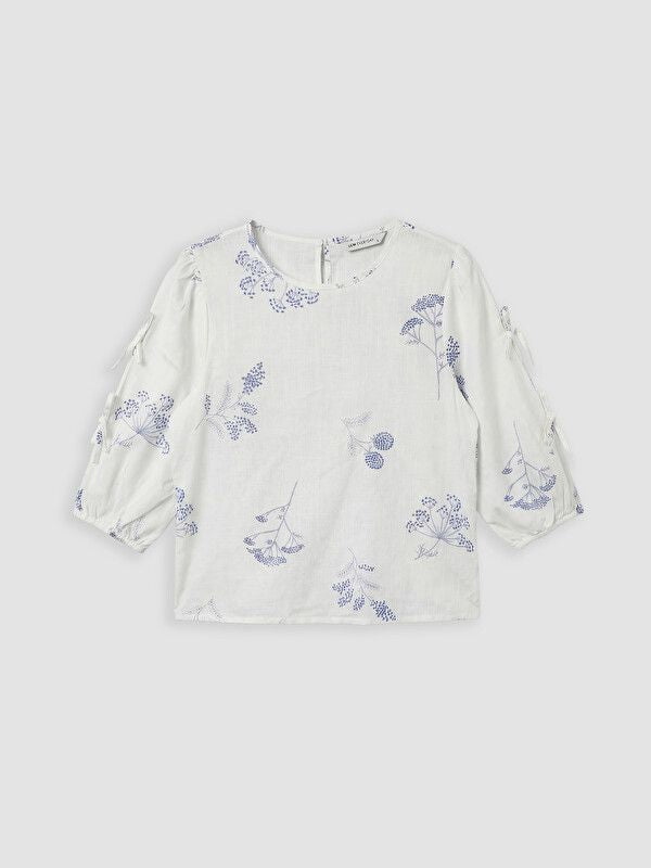 Moudda LC Waikiki - Chemisier (blouse) imprimé manches longues en tissu pour Femme couleur Blanc imprimé - Tunisie 1