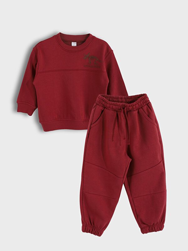 Moudda LC Waikiki - Ensemble en jersey manches courtes Garçon Bordeaux - Tunisie 1