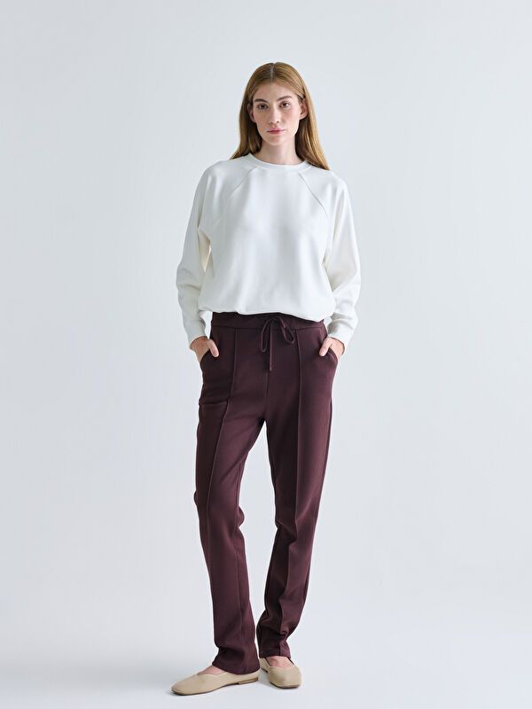 Moudda LC Waikiki - Pantalon jersey Femme Brun chocolat - Tunisie 1