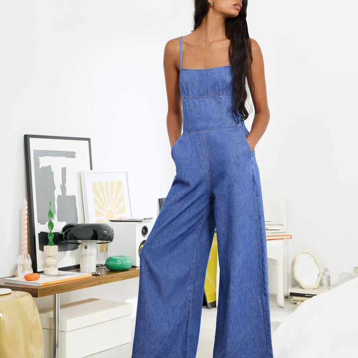 Moudda BERSHKA - Combinaison Denim Longue - Poids Fin - Tunisie 1