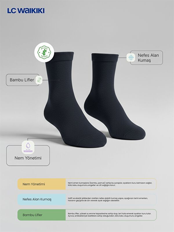 Moudda LC Waikiki - Chaussettes  Cheville pour Garçons - Tunisie 3