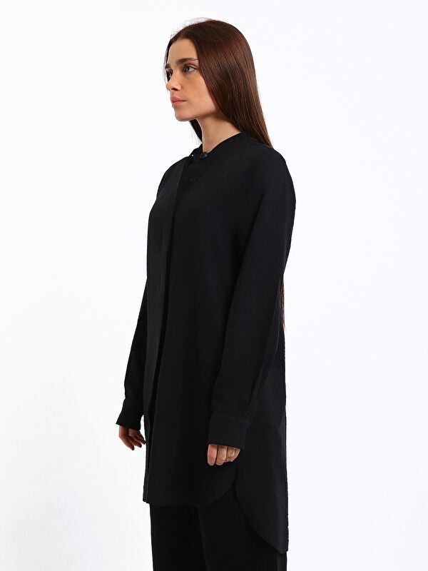 Moudda LC Waikiki - Tunique manches longues en tissu couleur Noir pour femmes - Tunisie 4