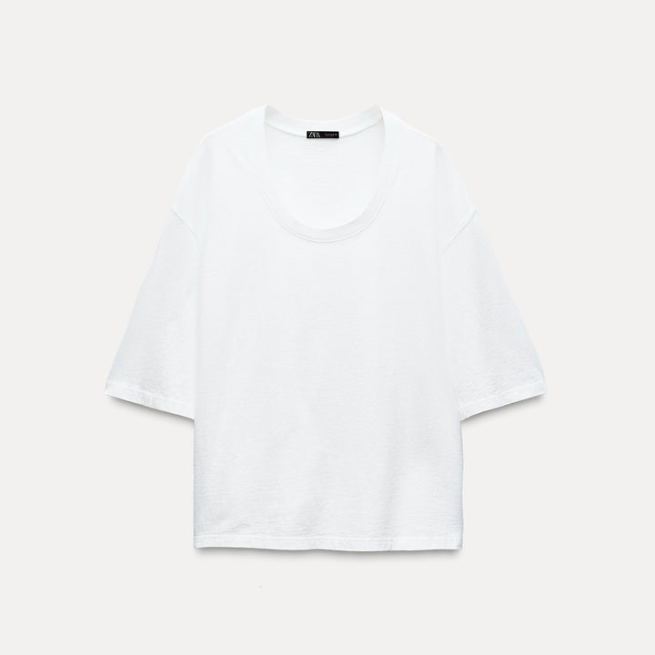 Moudda ZARA - T-shirt Oversize Col Rond - Tunisie 1