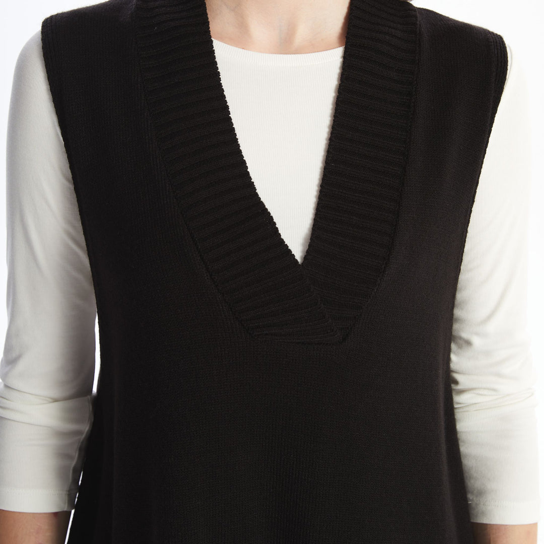 Moudda LC Waikiki - Pull tricot sans manches Femme Noir - Tunisie 3