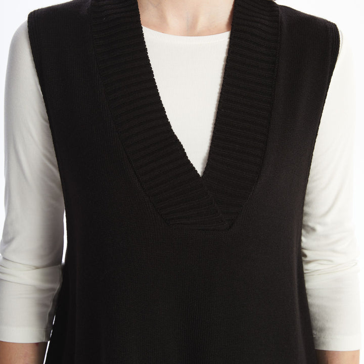 Moudda LC Waikiki - Pull tricot sans manches Femme Noir - Tunisie 3