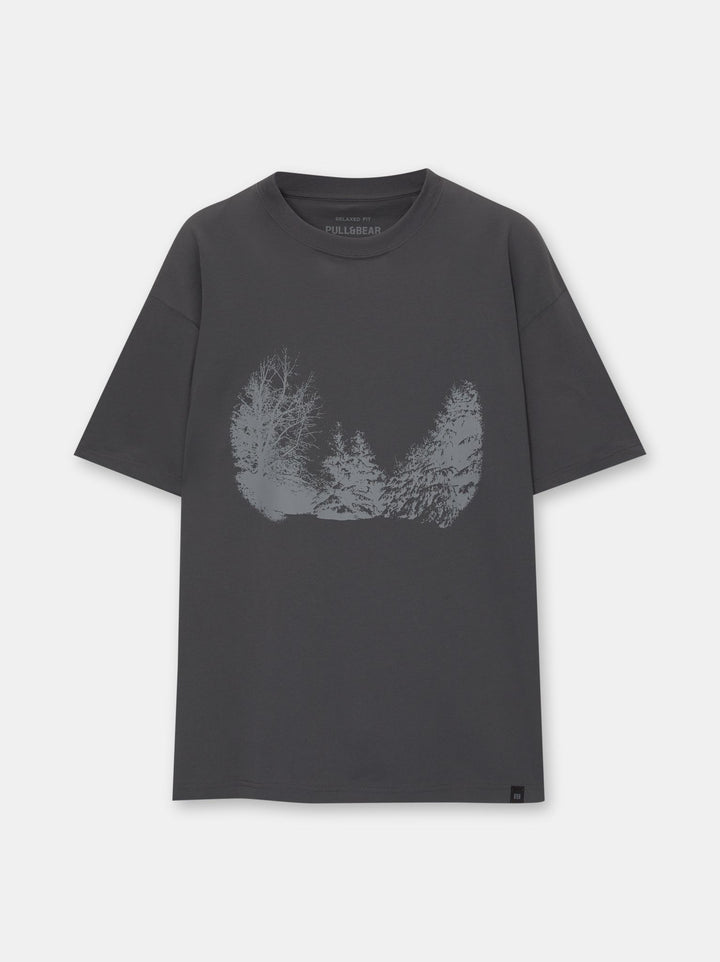 Moudda PULL & BEAR - T-Shirt Fantaisie Demi-Manches Bloc Alacran - Tunisie 1