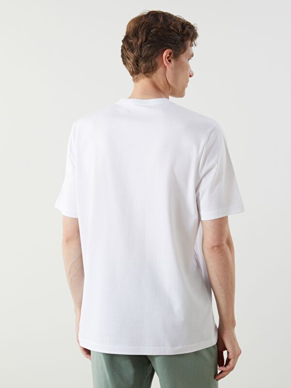 Moudda LC Waikiki - T-shirt jersey col rond manches courtes Homme Buxe blanc - Tunisie 4