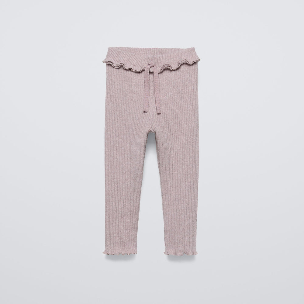 Moudda ZARA - Marron taupe – legging côtelé toucher doux - Tunisie 2