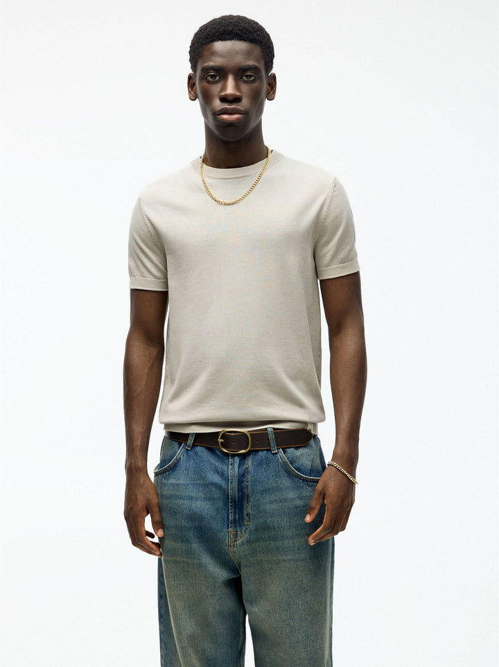 Moudda PULL & BEAR - Pull Col Rond Basique Demi-Manches - Tunisie 1