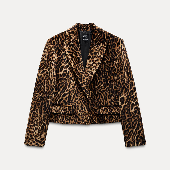 Moudda ZARA - Veste courte en fustan imprimée léopard coordonnée - Tunisie 2