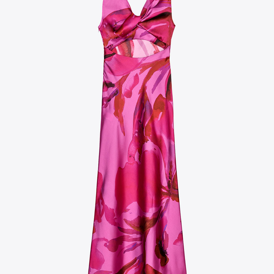 Moudda ZARA - Robe Midi Satin - Imprimé & Encolure Dos - Tunisie 2