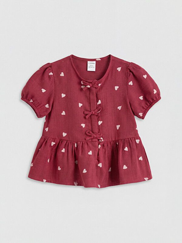 Moudda LC Waikiki - Ensemble en tissu Filles pour Fille couleur Bordeaux imprimé - Tunisie 2