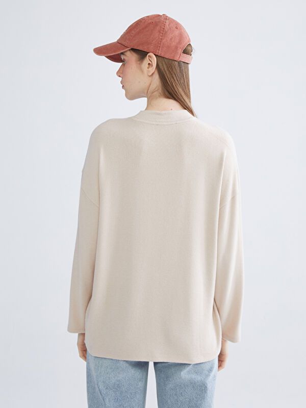 Moudda LC Waikiki - Sweatshirt en jersey Femme Mélange beige - Tunisie 4