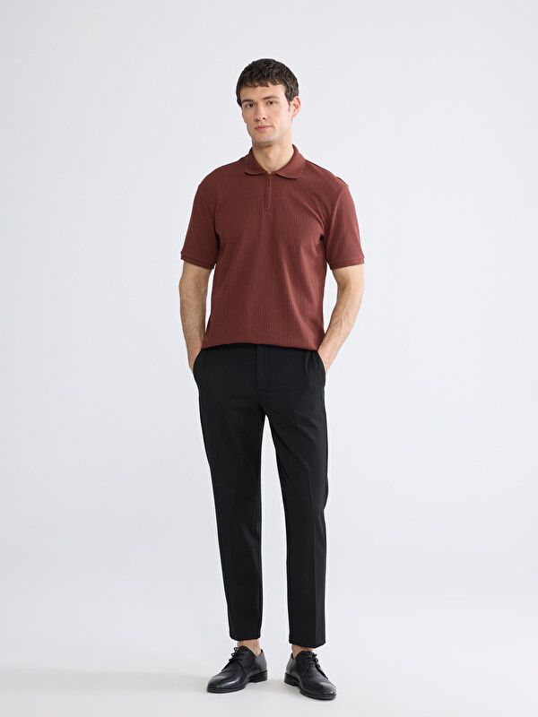 Moudda LC Waikiki - T-shirt manches courtes en jersey pour Homme couleur Marron - Tunisie 2