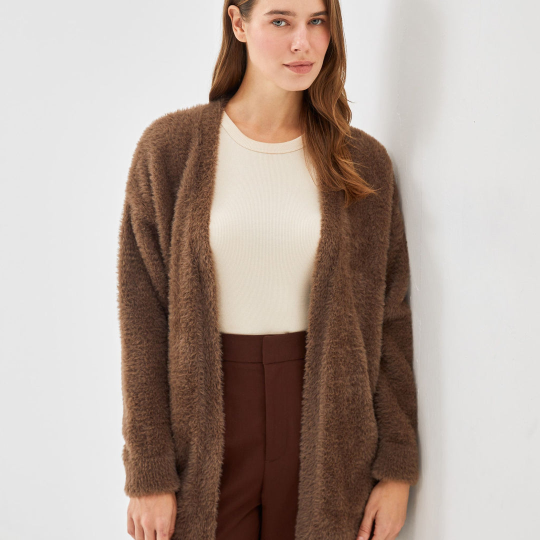 Moudda LC Waikiki - Cardigan en tricot Femme Brun - Tunisie 1