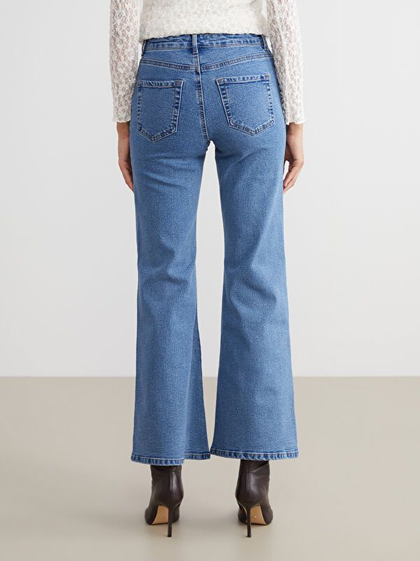 Moudda LC Waikiki - Pantalon jean tissé basique Femme Rodéo mid indigo - Tunisie 4