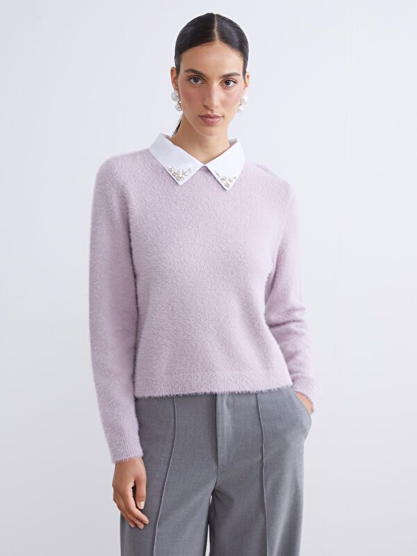 Moudda LC Waikiki - Tunique en tricot Femme Lilas rose - Tunisie 1