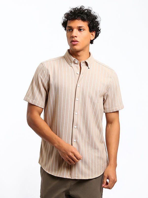Moudda LC Waikiki - Chemise manches courtes en tissu pour Homme - Tunisie 1