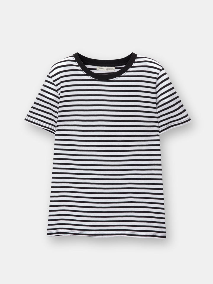Moudda PULL & BEAR - Body Basique Demi-Manches Col Rond Rayé - Tunisie 3