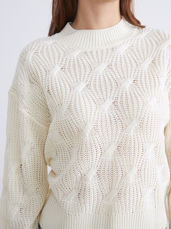 Moudda LC Waikiki - Pull tricot moyen Femme Rouge vif - Tunisie 3