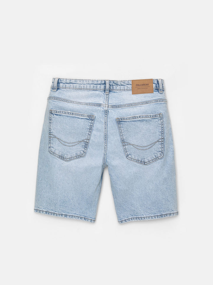 Moudda PULL & BEAR - Bermuda Denim Slim Basique - Tunisie 3