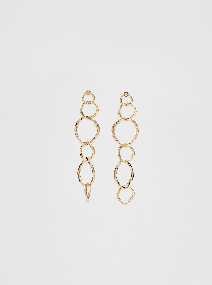 Moudda STRADIVARIUS - Boucle d'Oreille Longue Cercle Texturé - Tunisie 5