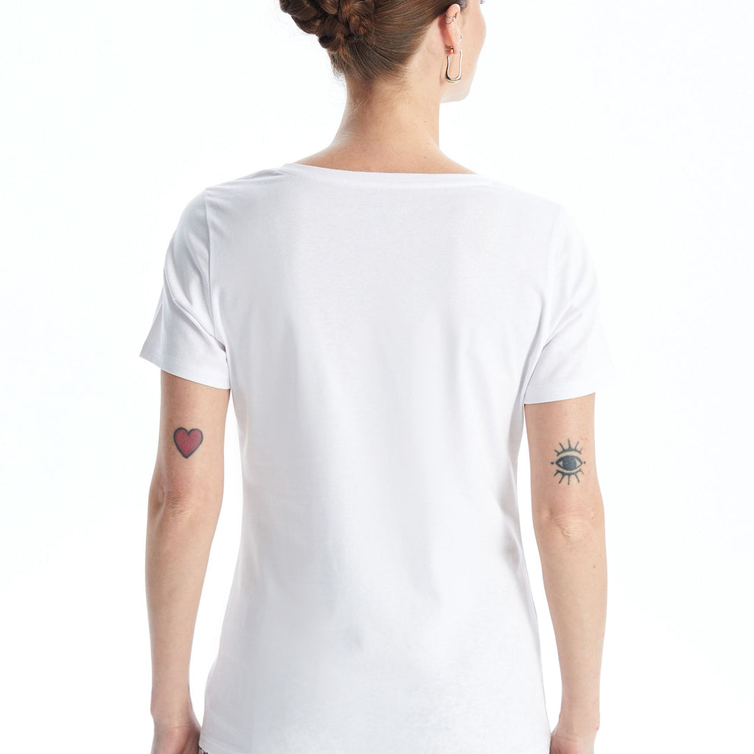 Moudda LC Waikiki - Body jersey manches courtes Femme Buxe blanc - Tunisie 5