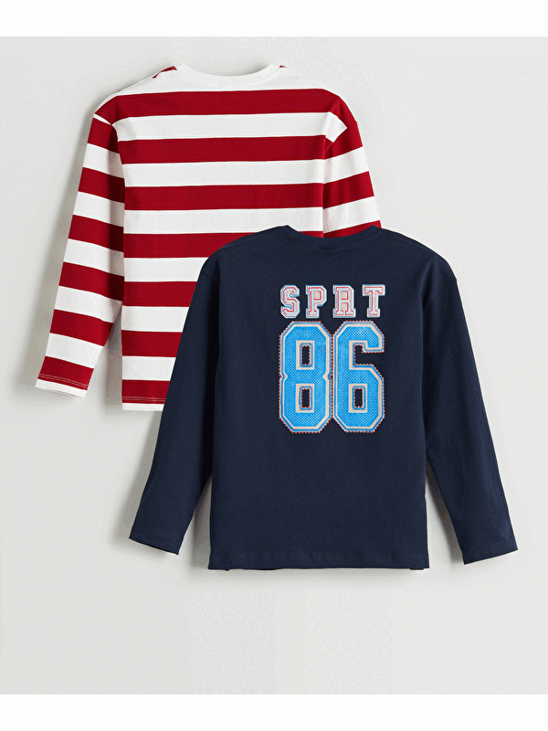 Moudda LC Waikiki - Pack body jersey manches longues Garçon Bleu marine foncé - Tunisie 4