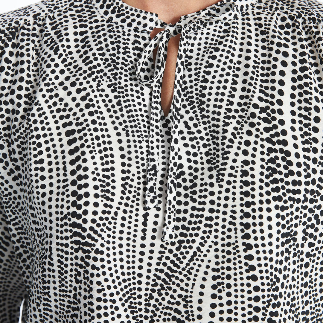 Moudda LC Waikiki - Blouse tissée imprimée manches longues Femme Imprimé en noir - Tunisie 3