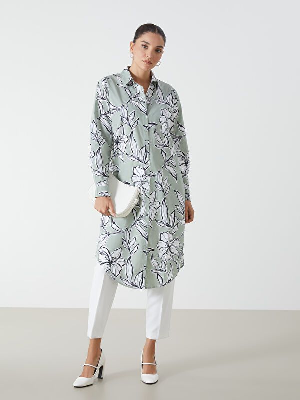 Moudda LC Waikiki - Tunique imprimée tissée cv à manches longues pour Femmes - Tunisie 1