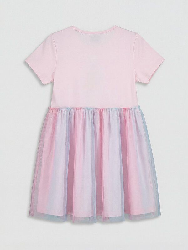 Moudda LC Waikiki - Chemise de nuit manches courtes pour Fille couleur Rose lilas - Tunisie 2