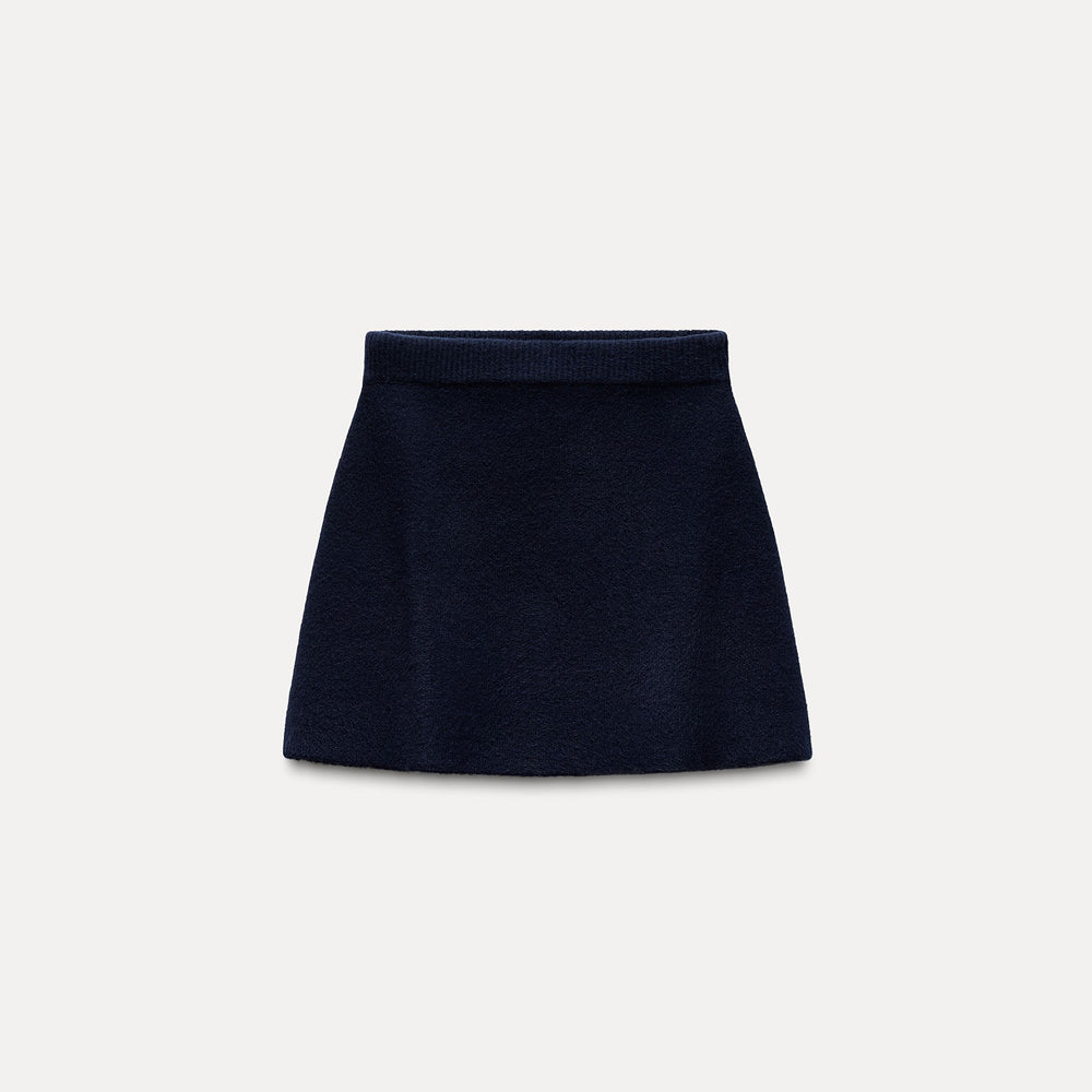 Moudda ZARA - Jupe mini ligne A à ceinture en côte double face - Tunisie 2